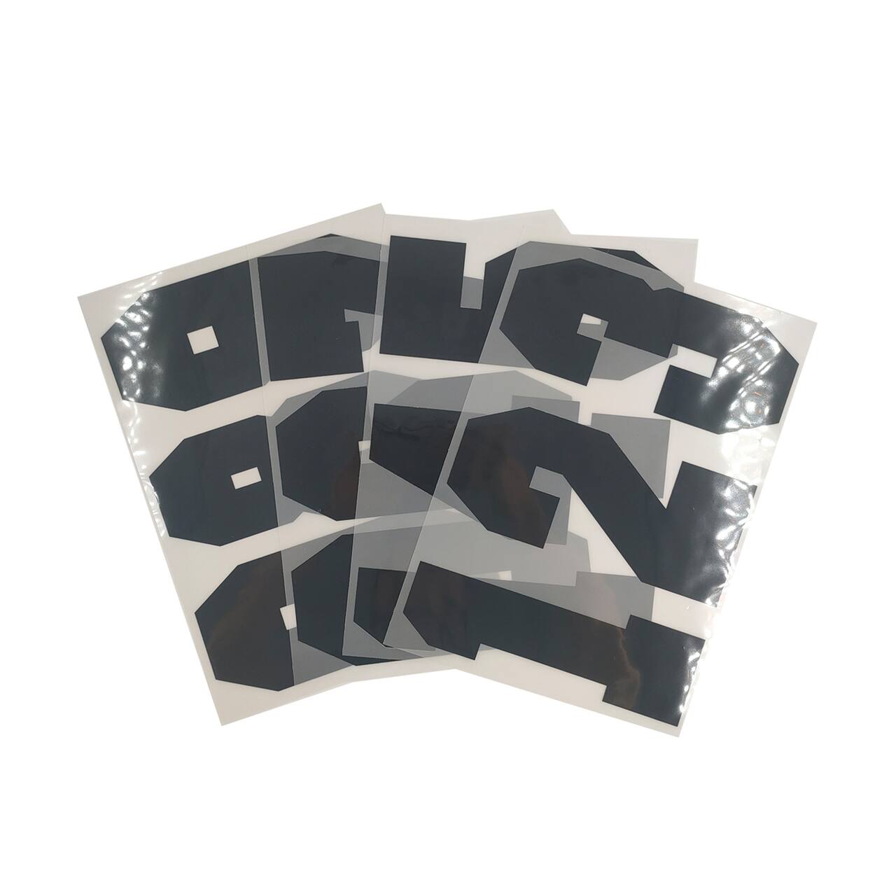 12 Packs: 12 ct. (144 total) 8" Iron-On Black Numbers by Make Market®